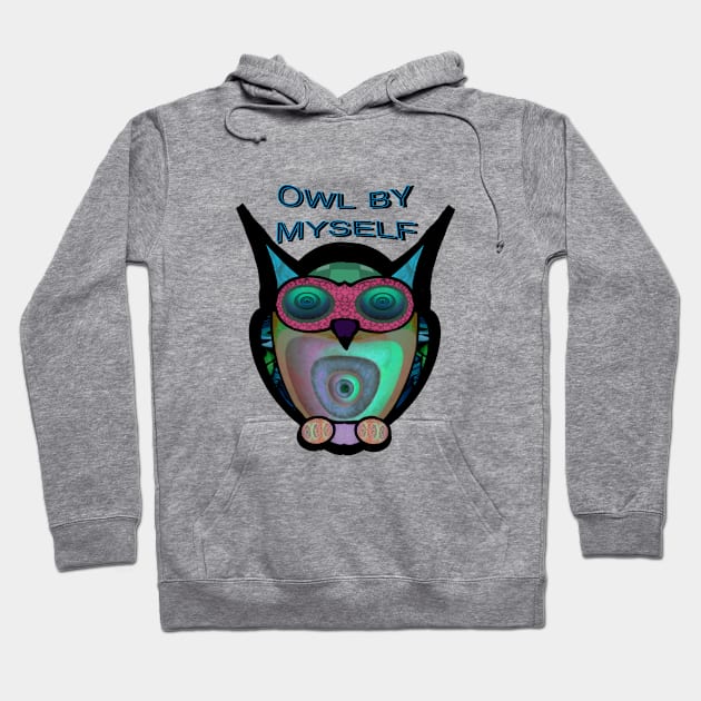 Owl By Myself Hoodie by Zenferren